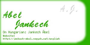 abel jankech business card